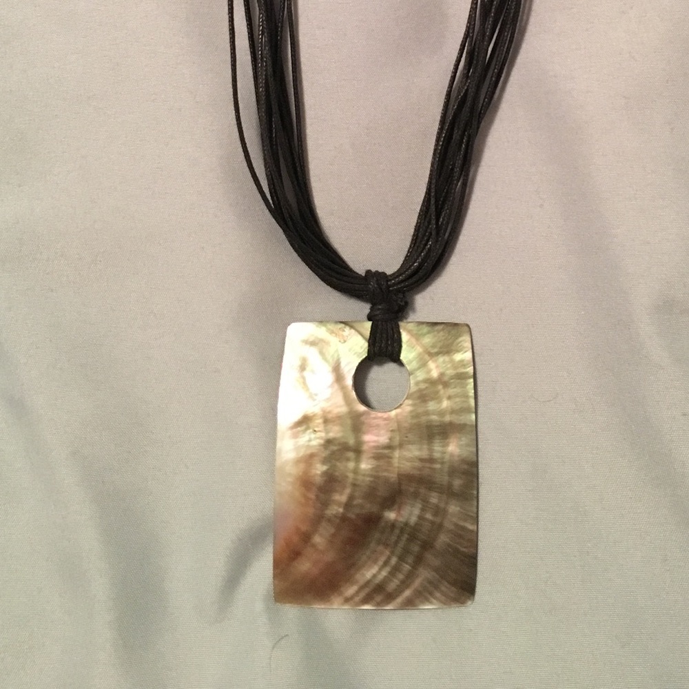 Mother of Pearl Rectangular Shaped Necklace